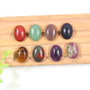 Wholesale 13x18mm natural gemstone loose beads mixed stone oval flat back cabochon beads for ring bracelet making