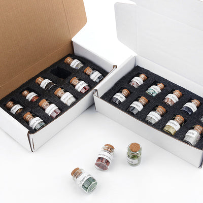 Natural Crystal Decoration Chips Mini Healing Ore Specimens Wishing Bottle Drifting Bottle Customizable packaging box set