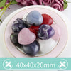 Carved Heart Healing Natural Rose Quartz Amethyst Heart Shape Stone