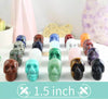 1inch Mixed Color Natural Healing Gemstone Crystal Carved Head Skulls Ornament for Home Decoration Carving Crafts