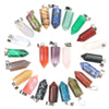 Wholesale Charms assorted crystal Hexagonal bullet shape beads pendants natural stone pendants for jewelry making