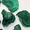 High quality natural crystal polished malachite flake stone coasters