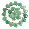 20mm Natural Crystal Heart Shape Green Aventurine Pendant Charms Stone Pendant for Jewelry Making