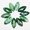 20*40mm flat back green striped agate marquise cabochon for jewelry making