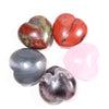 40mm Heart Gemstone Wedding Accessories Engraved Chakra Healing Gemstones