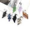 Mini Natural Stone Pendant Wholesale Healing Crystal Lightning Necklace Stone Pendent Charms For Jewelry Making