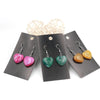 Gemstone Pendant Agate Custom Handmade Heart Crystal Jewelry Earrings