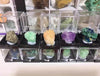 small acrylic mineral box natural raw rocks and crystal specimens box wholesale