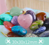 30mm Charms Natural Large Rose Quartz Hearts Crystals Healing Stones Puffy Hearts Gemstones crafts