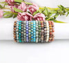 Natural 8mm Ball Bead Bracelet Ladies Natural Crystal Bracelet Bulk