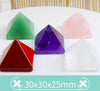 30mm Natural Amethyst Quartz Carved Crystal Pyramid Statue Crystal Tower