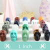 1inch Natural Healing Gemstone Crystal Carved Custom Decorastive Resin Skulls Head for Home Decoration Carving Crafts