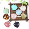 30mm Big natural quartz crystal stone heart pendant for jewelry making charms trendy accessories