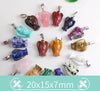 Wholesale assorted 15x20mm fashion natural crystal stone bead pendant natural stone angel pendants for jewelry making