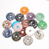 30Mm Wholesale Bulk Natural Healing Crystals Quartz Stone Pendant Gemstone Donuts Pendant Charms For Jewelry Making