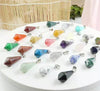 Wholesale Charms Natural Crystal Chakra Hexagonal Pyramid Stone Pendulum Pendants For Jewelry Making