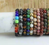 Healing gemstone custom bangle bracelet female 8mm round bead crystal bracelets charms