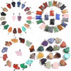 Natural chakra hand carved crystal Reiki Healing skull angel bear animal charm stone pendant wholesale handmade for men
