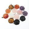 28mm Rose Flower Pendant Valentine's Day Gift Natural Amethyst Carved