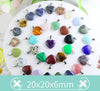 20mm Charms Custom Assorted Natural Healing Crystal Gemstone Bead Heart Stone Pendants Charms For Jewelry Making