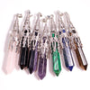 77mm Natural Quartz Crystal Baguette Healing Stone Pendant