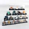 Small acrylic mineral box natural raw rocks and crystal specimens box wholesale