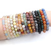 8mm High Quality Handmade Round beads Mixed Bracelet Natural Crystal Healing Gemstone Stones Crystal Bracelet Bulk