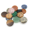 Natural Cabochon 25mm Crystal Quartzite Beads Round Flat Back Cabochon