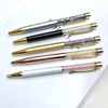 Crystal gravels ball pens healing crystal pen with tiny gemstone chips