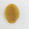 Undrilled oval natural topaz beads for jewelry making