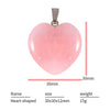 30mm Big natural quartz crystal stone heart pendant for jewelry making charms trendy accessories