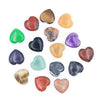 20mm Natural Crystal Heart Charms Gemstone Healing Crystal Carving Hearts Beed No Hole for jewelry stone