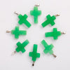 Natural crystal gemstone jade cross pendant for jewelry making 18x25mm