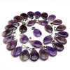 Healing Stone Beads Teardrop Water Drop Necklace Amethyst Pendant Jewelry