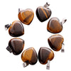 Natural tiger's eye crystal heart shaped stone pendant