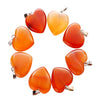 Natural red onyx agate heart stone pendants for jewelry making charms trendy accessories 20mm