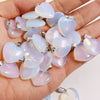 Opal Crystal Heart Stone Pendant Jewelry Making Fashion Accessory 20mm