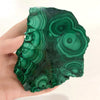 High quality natural crystal polished malachite flake stone coasters