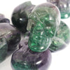 Promotion 2inch Natural Fluorite Gemstone Crystals Healing Stones Crafts Carved Head Crystal Skulls Head