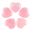 30mm Charms natural stone heart shape Healing rose quartz pink crystal heart gemstone for home decoration gift