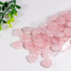 25mm Natural Crystals Healing Heart-Shaped Stone Rose Quartz Crystal Heart Gemstone Charms For Jewelry Making