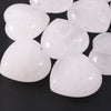 For Home Decor 40mm Natural Clear Quartz Engraved Heart Crystal Heart Stones