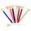 Customized Logo Crystal Crown Style Metal Ballpoint pen Artificial diamond