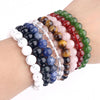 Wholesale 8mm beads crystal chakra bracelet custom gemstone bracelet