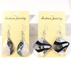 Handmade Abalone Shell Silver Hook Dangle Earrings