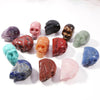 1inch Natural Healing Gemstone Crystal Carved Custom Decorastive Resin Skulls Head for Home Decoration Carving Crafts