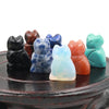 Natural Healing Stone Animal Hand Carved Statue Crystal Cat Carving