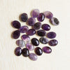 15x20mm Natural Amethyst Stone Beads Oval Flat Back Stone Cabochon