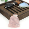 Natural Rose Quartz Carved Amulet Lucky Charm Necklace Pendant Jewelry