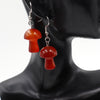 Fashion Women's Jewelry Accessories Natural Gemstone Healing Crystal Mushroom Dangle Earrings